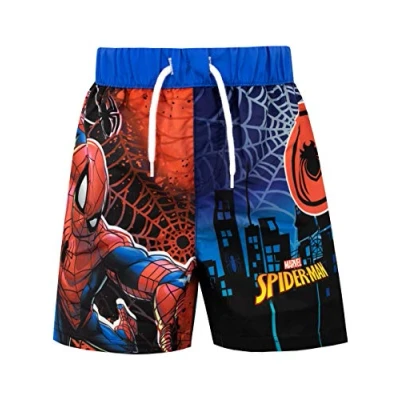 Image of Marvel Boys Spiderman Swim Shorts Multicoloured Age 6 to 7 Years
