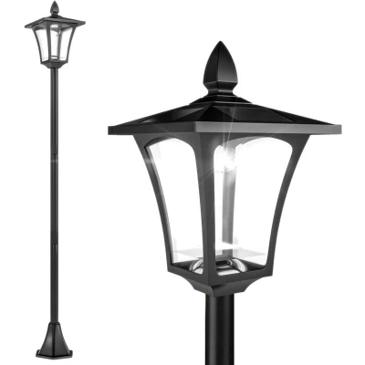 Image of Outsunny Outdoor Garden Solar Post Lamp Sensor Dimmable LED Lantern Bollard Pathway 1.6M Tall Black