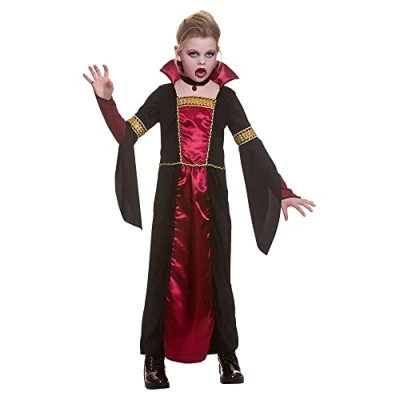 Image of Girls Gothic Vampiress Fancy Dress Costume Large (8 10 Years)