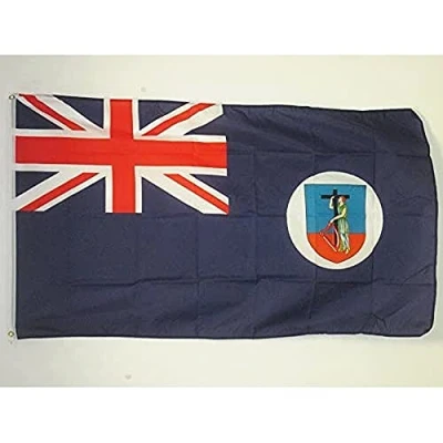 Image of AZ Flag Montserrat 2x3 Ft 100D Polyester Montserratian English Banner with Two Metal Grommets Fade Resistant Vivid Colors 2&#039; x 3&#039; Feet 90x60 Cm
