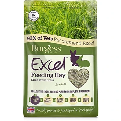 Image of Burgess EXCEL FEEDING HAY GRASS FORAGE 1kg x2