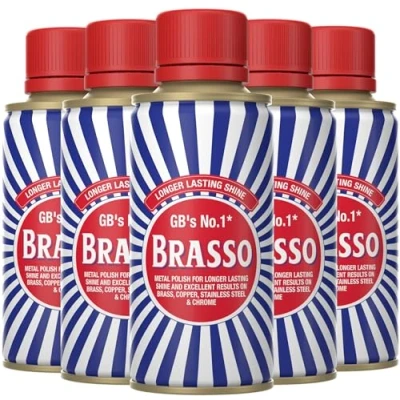 Image of Brasso Metal Polish Cleaner, 175ml (Pack of 5)