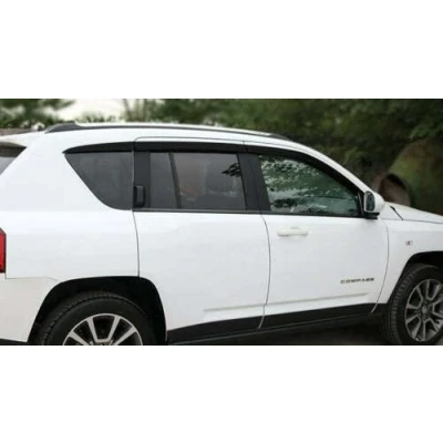 Image of AUTO CLOVER Wind Deflectors Set for Jeep Compass 2006 2017 (6 pieces)