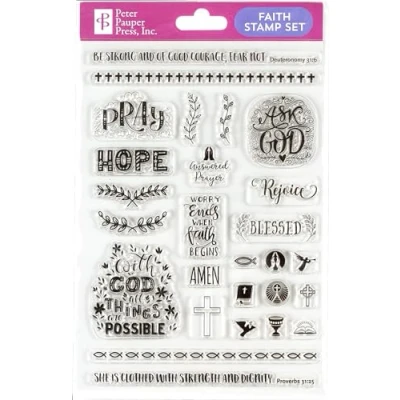 Image of Faith Clear Stamp Set (27 individual stamps)