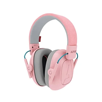 Image of Alpine Muffy Kids Ear Defenders Children aged up to 16 CE &amp; UKCA Certified 25 dB Noise Cancelling Headphone for Autism, Sensory Aid Premium Hearing Protection with Adjustable Headband Pink