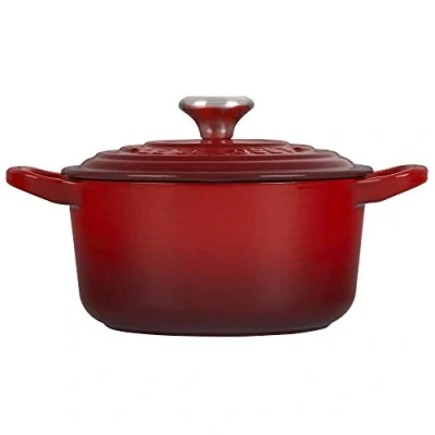 Image of LeCreuset 21177140602430 Signature 14 CM Round Roaster, Cherry Red