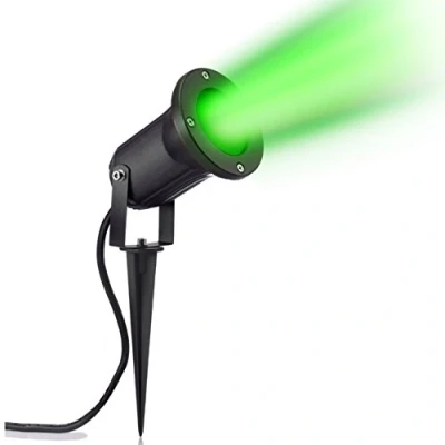 Image of Auraglow Deep Recessed Garden Spike Light GU10 Holder IP65 Outdoor Uplighter Green Four Pack