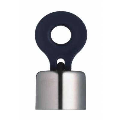 Image of BarCraft Wine Bottle Stopper with Flip Top Ring Pull, Stainless Steel, 8.5 cm