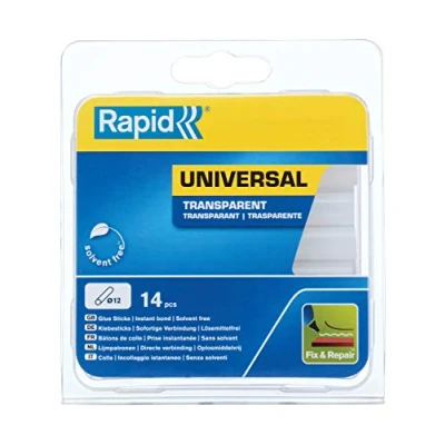 Image of Rapid Multi Purpose Transparent Hot Glue Sticks, Diameter: 12 mm, Length: 94 125 g, 40107356