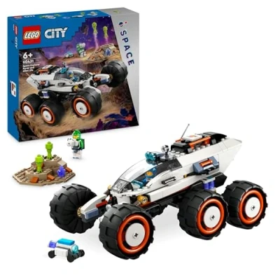 Image of LEGO City Space Explorer Rover and Alien Life Building Toys Set for 6 Plus Year Old Boys, Girls &amp; Kids with Astronaut Minifigures, Toy Robot Figures Imaginative Play, Birthday Gift 60431