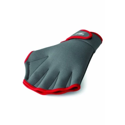 Image of Speedo unisex adult Swim Training Fitness aquatic gloves, Charcoal/Red, Small US