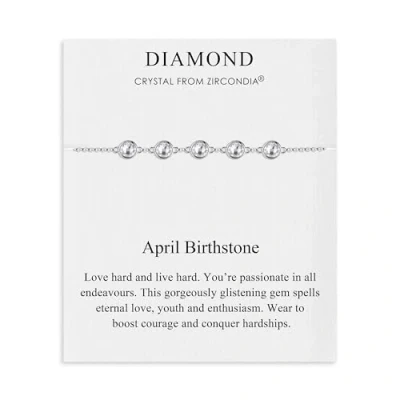 Image of Philip Jones April Birthstone Bracelet Created with Diamond Zircondia® Crystals