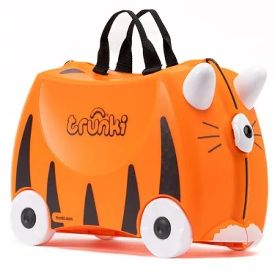 Image of Trunki Children’s Ride On Suitcase and Kid&#039;s Hand Luggage Perfect Toy Gift for Toddler Boys &amp; Girls: Tipu Tiger (Orange)