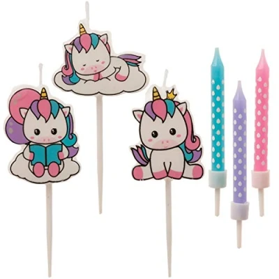 Image of Dekora Unicorn Birthday Candles Set To Decorate Cake 15