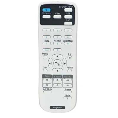 Image of AuKing Projector Remote Control for Epson 1613717 EB 520 525W 530 530S 535W 536Wi 570 575W 575Wi 580 585W 585Wi 595Wi BrightLink H670A H671A