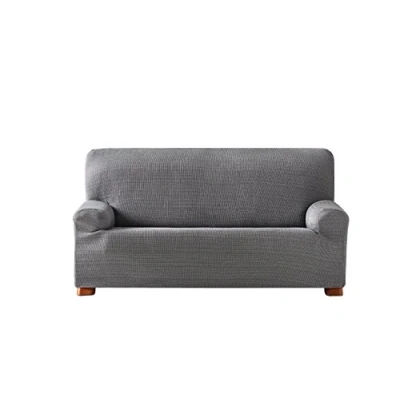 Image of Eysa Aquiles Elastic Sofa Cover 2 Seats, Polyester Cotton, grey, 37 x 29 7 cm
