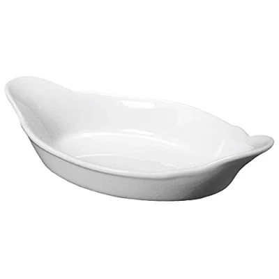 Image of Genware Royal Oval Eared Dish 28cm White Dish, Porcelain Commercial Quality Tableware by