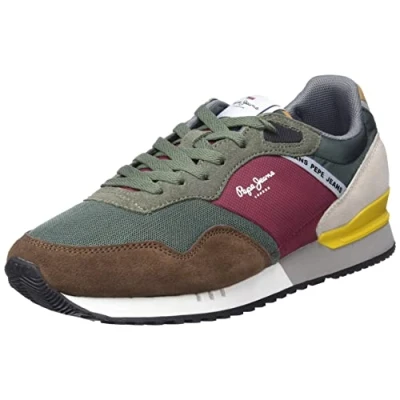 Image of Pepe Jeans Men&#039;s London ONE Basic M Sneaker, 765KHAKI Green, 8 UK