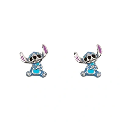 Image of Disney Lilo &amp; Stitch Sterling Silver Blue Enamel Stud Earrings E906250RRHL.PH