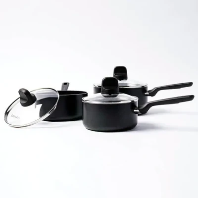 Image of GreenPan Memphis Non Stick 16cm, 18cm &amp; 20cm Saucepan Set