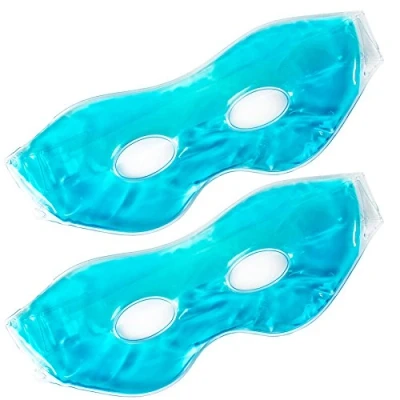 Image of 2x Gel Eye Masks Headache Relief Relaxing &amp; Soothing Hot/Cold Pads