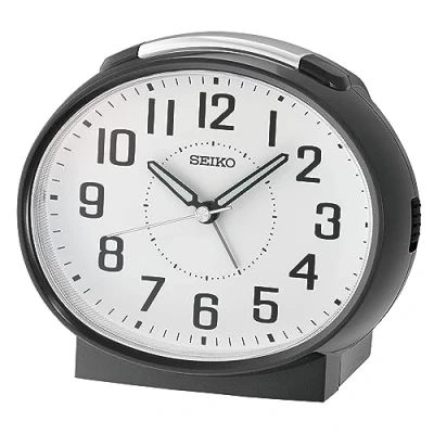 Image of Seiko Clocks Alarm Clock, Black, Standard
