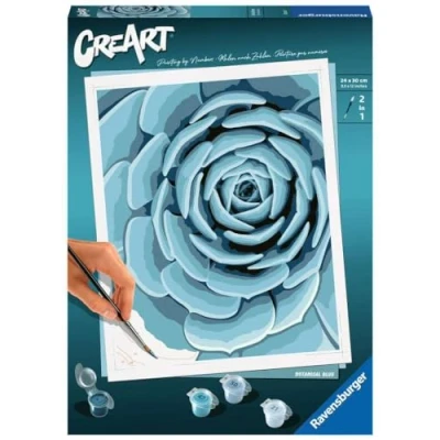 Image of Ravensburger CreArt 23610 Painting by Numbers Botanical Blue from 12 Years