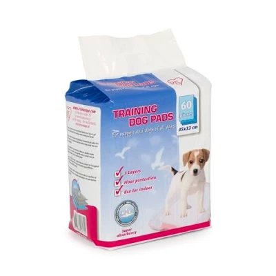 Image of Iris Ohyama, 60 Pieces Dog Pad, 45 x 33cm, Disposable Hygiene Training Puppy Pee for Dogs, Cats, Rabbits, Incontinence, Leak Resistant, Absorbent, Litter, Odorless, NS 60R