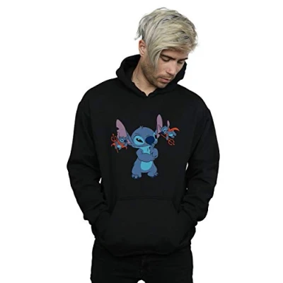 Image of Disney Men&#039;s Lilo and Stitch Little Devils Hoodie Black Large