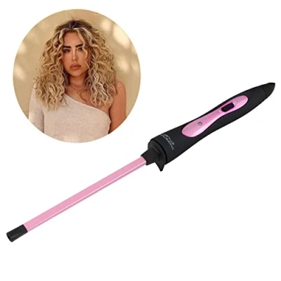 Image of Chopstick STYLER HEROINE Curling Wand, 10mm Super Skinny Rectangular Ceramic Barrel for Tight Long Lasting Curls &amp; Short Hair with Heat Glove