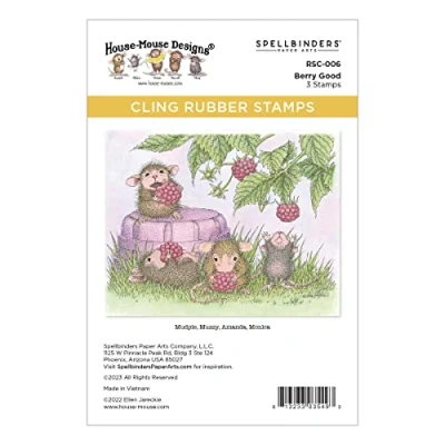 Image of Spellbinders Berry Good Cling Rubber Stamp from The Spring Collection by House Mouse Designs, RED, ONE