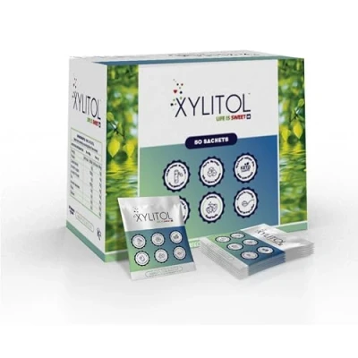 Image of Xylitol Sweetener 50 x 4g Natural Sugar Substitute, Keto Sweetener, Diabetic Sugar, Alternative