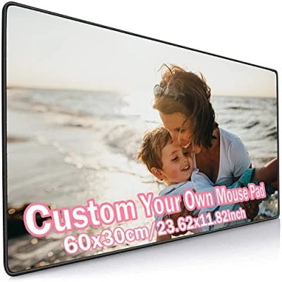 Image of NC Custom Photo Mouse Pad, Large Professional Gaming Mat with Stitched Edges, Creative Gift, Personalized Desk 60x30cm