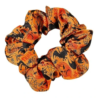 Image of BIGULA Halloween Scrunchies Pumpkin Hair Ties Soft Elastic Bands Scrunchy Accessories