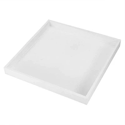 Image of Wifehelper Serving Tray, Multi Purpose Desktop Storage Organizer Perfume Holder Jewlery Dish Valet Tray for Jewelry Food Cosmetics White (20x20cm)