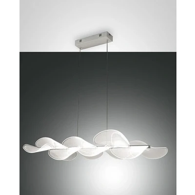Image of Sylvie LED Integrated Pendant Ceiling Light White Glass