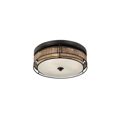 Image of Laguna 3 Light Large Flush Mount Ceiling Renaissance Copper, E27