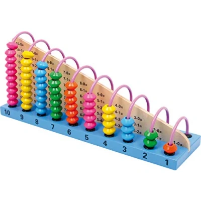 Image of small foot 2138 wooden calculation frame, easy learning of addition and substraction, preschool classic