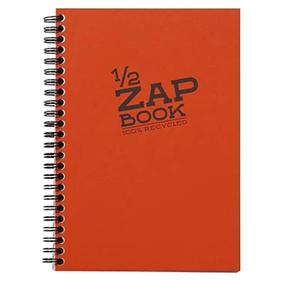 Image of Clairefontaine Ref 8349C Recycled 1/2 Zap Books (80 Sheets of Paper) A5 (148 x 210mm) in Size, 80gsm Paper, Wirebound Spine Random Colour Cover