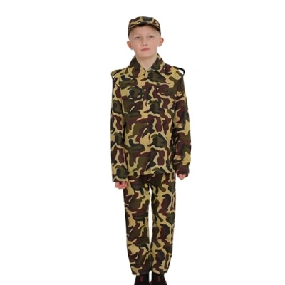 Image of WickedFun® Boys Child&#039;s Army Military Camouflage Soldier Uniform Fancy Dress Costume Outfit Age 4 13 Years (4 6 Years)
