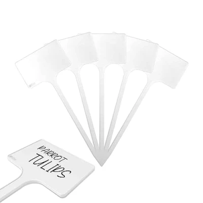 Image of Elixir Gardens ® White Plant T Labels 20cm / 8&quot; 50