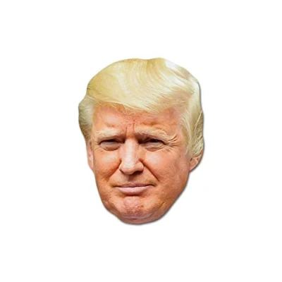 Image of Star Cutouts SM251 Fun Cardboard Face Mask of Donald Trump. Great Talking Point, for Events and Parties. Hand/A, Bronze