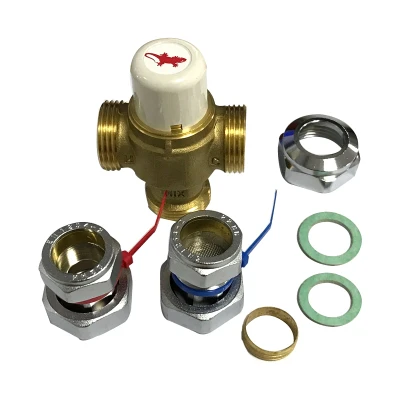 Image of Salamander Pumps Thermostatic Mixing Valve ACCHWSTMV Water Pump Heat Protection 22mm Compression Plumbing Tools &amp; Accessories