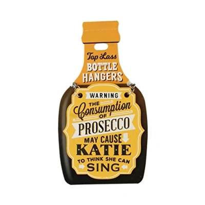 Image of H&amp;H Top Lass Bottle Hanger Decoration Novelty Gift Personalised to The Name of&quot;Katie&quot;