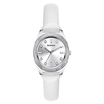 Image of Sekonda Ladies Watch with Silver Dial White Strap 2991