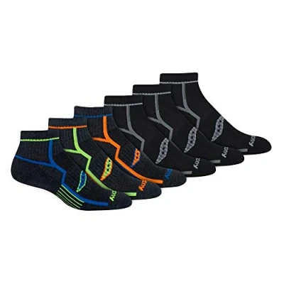 Image of Saucony Men&#039;s Quarter Socks, Grey assort 6, Shoe Size 8 12