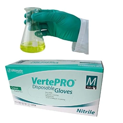 Image of UCI DG VERTEPRO Nitrile Powder Free Gloves Green Medium Box of 100
