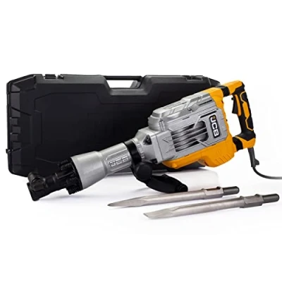 Image of JCB 1700W Demolition Hammer Breaker in Case, Anti Vibration &amp; Multi Position Side Handle, 1900bpm, 30mm Hex Chuck, Powerful 75j of Impact Force, 3 Year Warranty