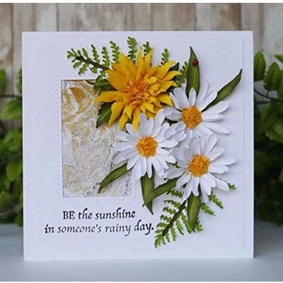 Image of Cutting Dies for Card Making, YunTrip Daisy Flowers Metal Stencil DIY Scrapbooking Album Embossing Photo Crafts Paper Cards Decorative Craft
