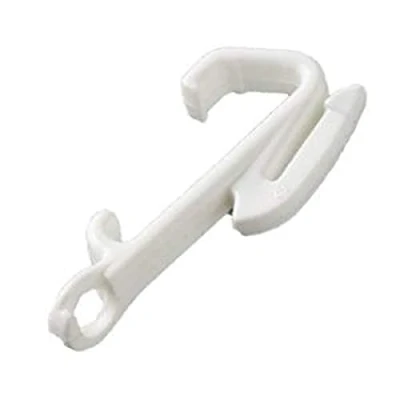 Image of Merriway BH06735 (20 Pcs) Curtain Glider Hooks White Plastic to Fit Swish Sologlide Pack of 20 Pieces